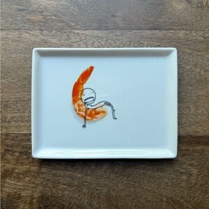 CB2 Oliver Appetizer Plate - Shrimp